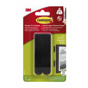 3M Command™ Large Picture Hanging Strips 7.2KG, 4 Sets - Black 3M Command™ Large Picture Hanging Strips 7.2KG, 4 Sets - Black